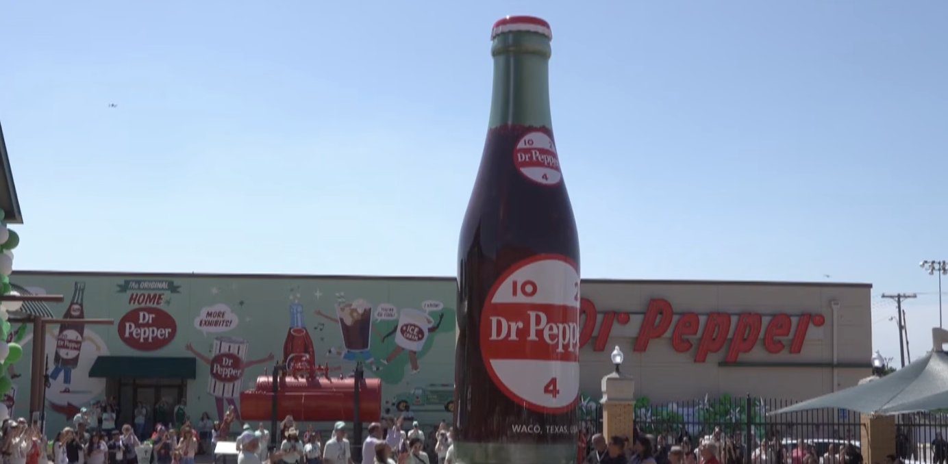 World’s largest Dr Pepper bottle unveiled at museum in Waco