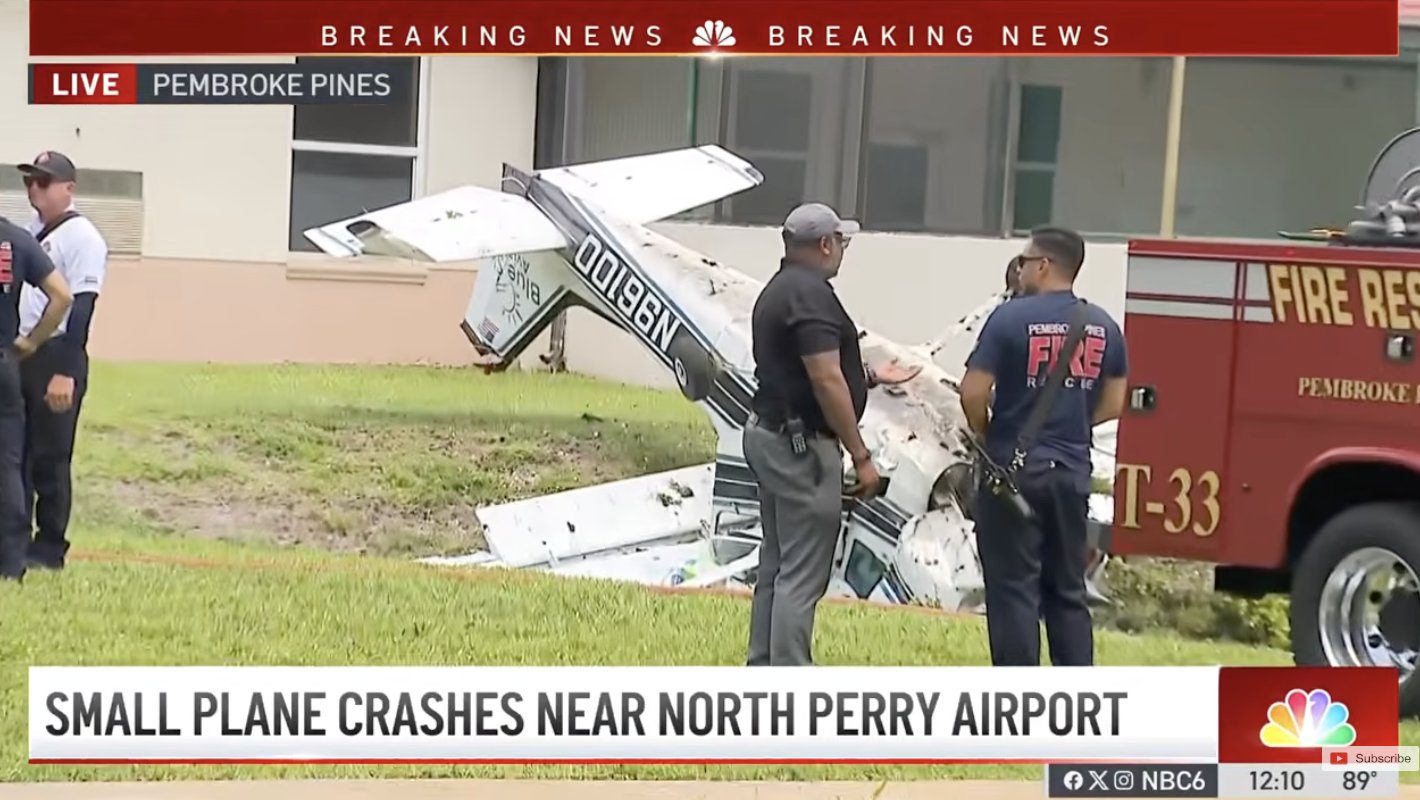 small plane crash at Florida hospital