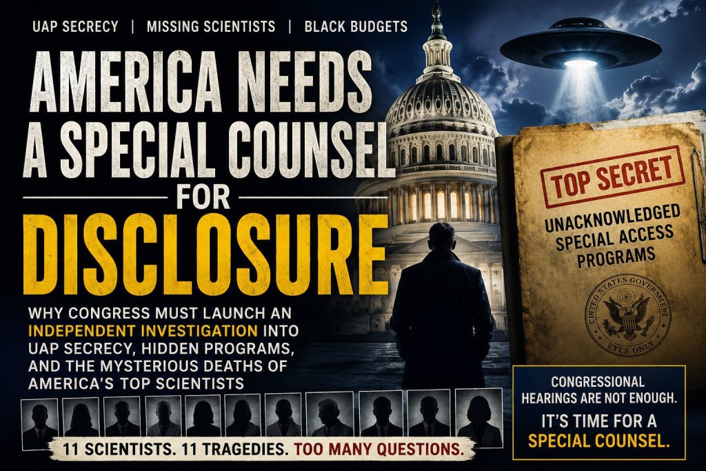 America Desperately Needs a Special Counsel for UAP Disclosure