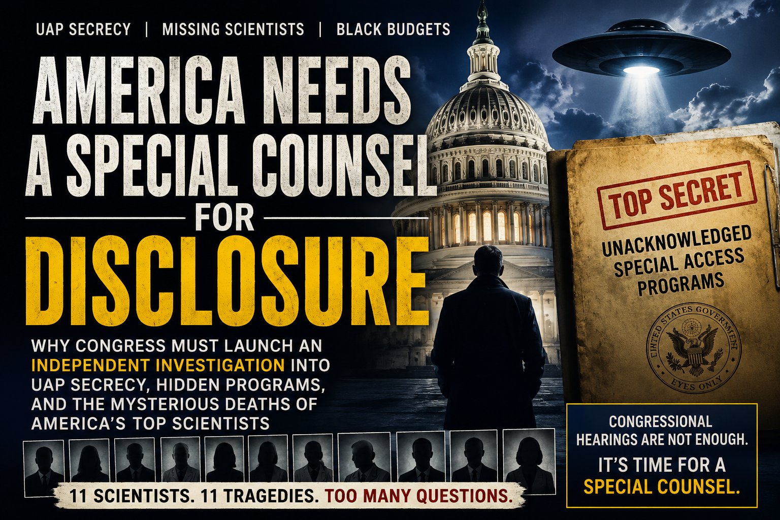 America Desperately Needs a Special Counsel for UAP Disclosure