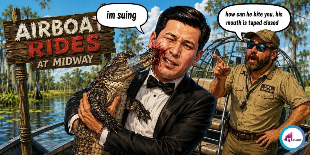 airboat alligator bite photo