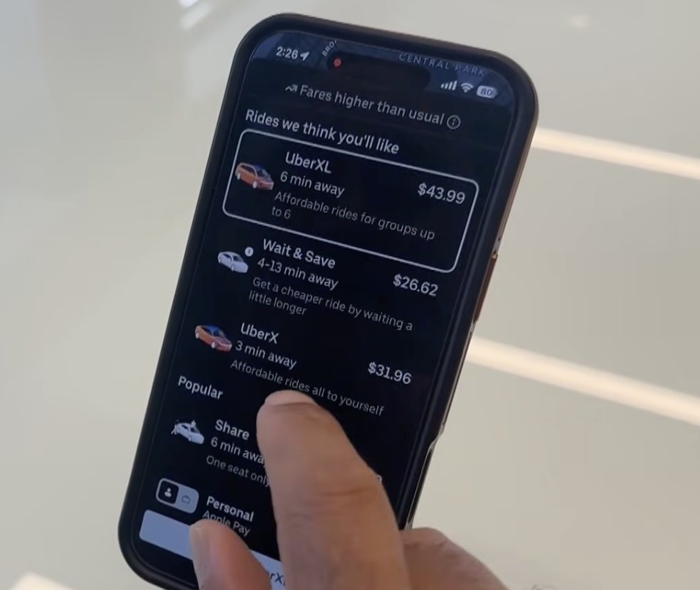 Uber Lyft prices