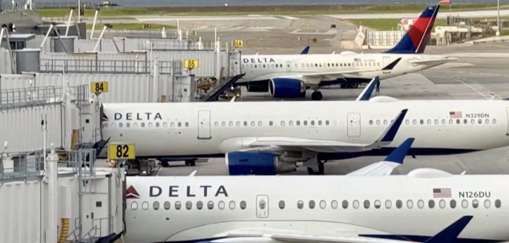 Delta Jet Hit By Firework