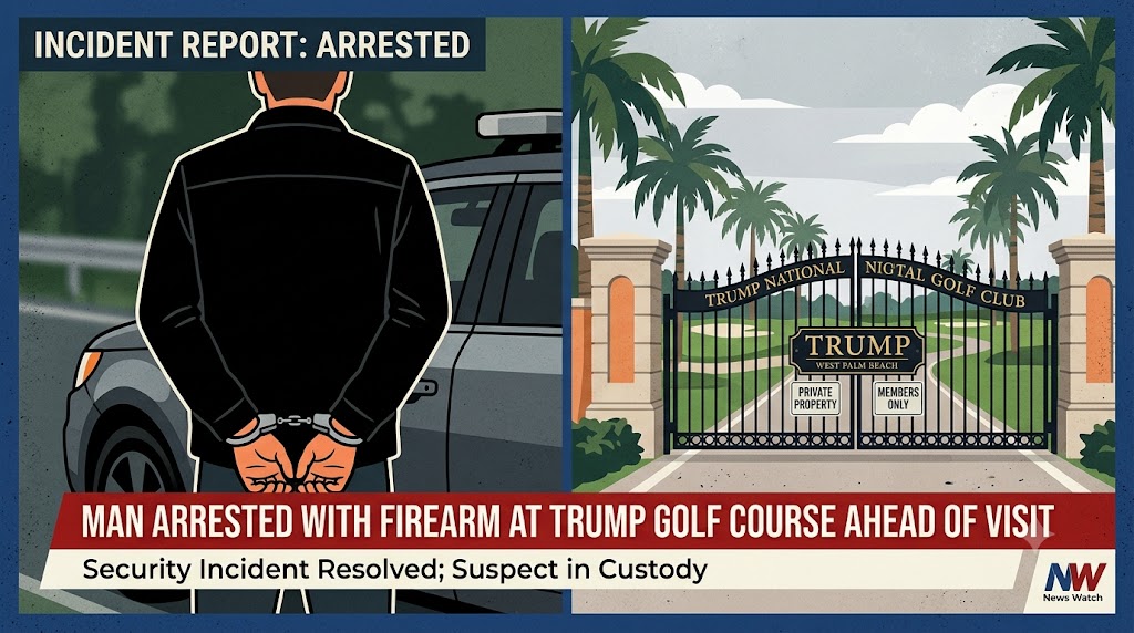 Trump golf course armed man