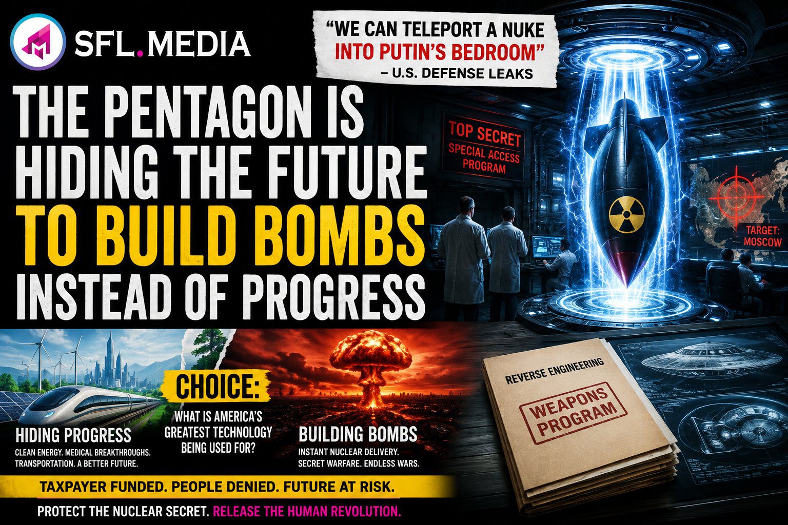 Teleport nuclear weapons