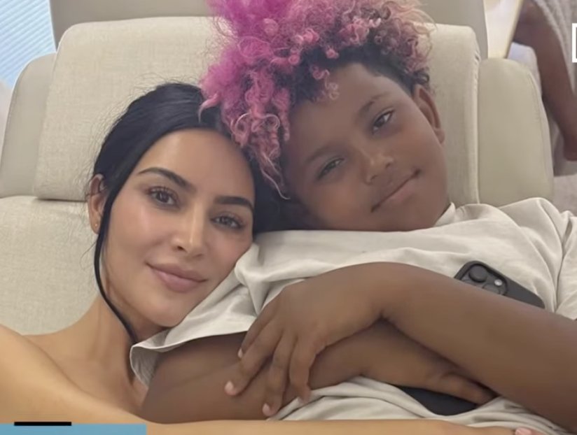 Kim Kardashian and Saint