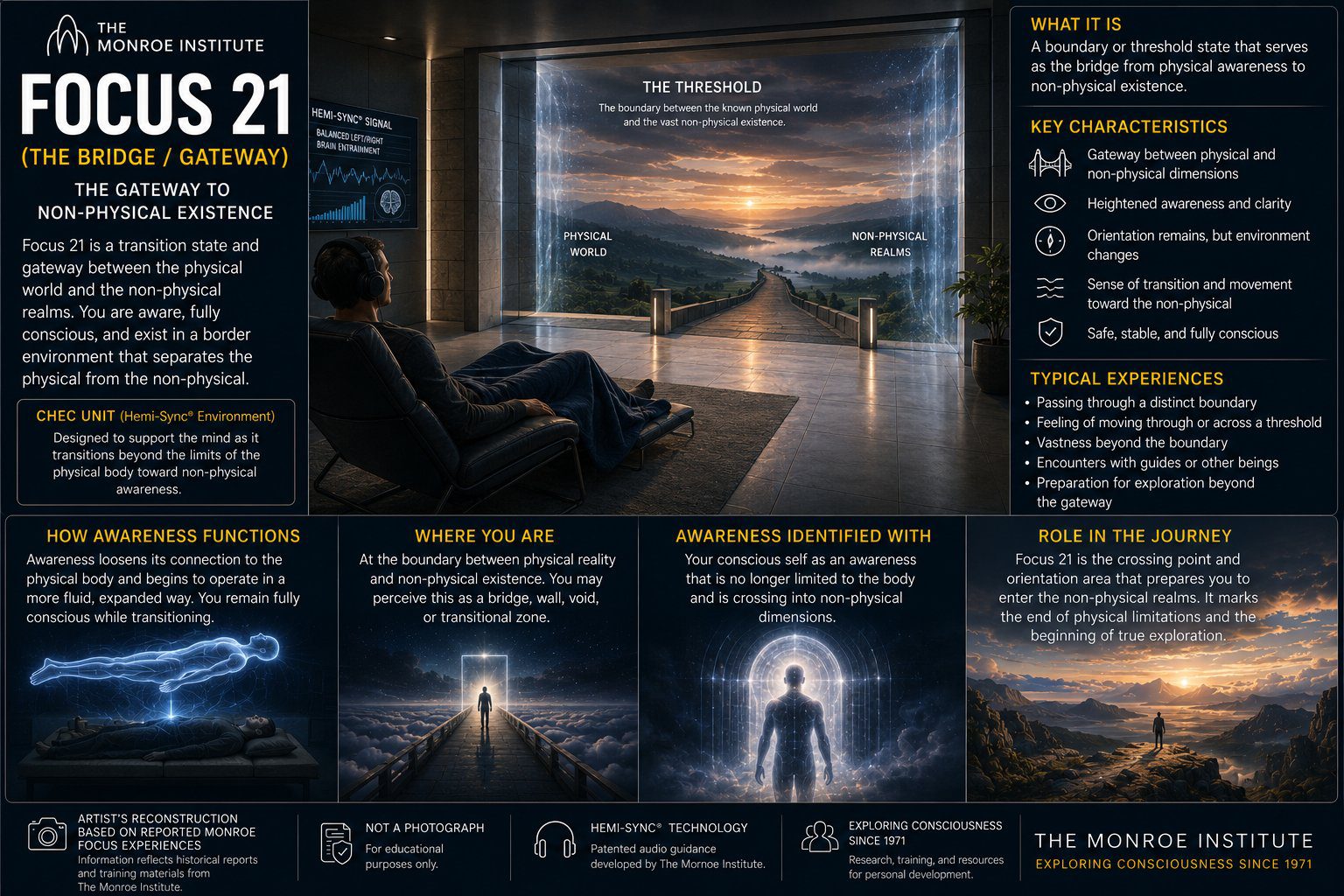 Monroe Institute's Focus 21 Level of Consciousness 
