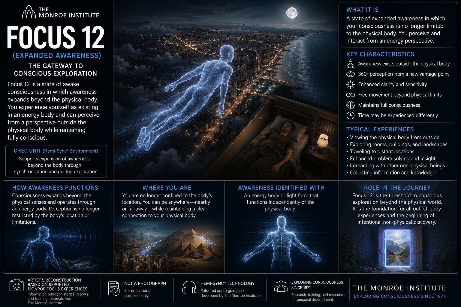Monroe Institute's Focus 12 Level of Consciousness 