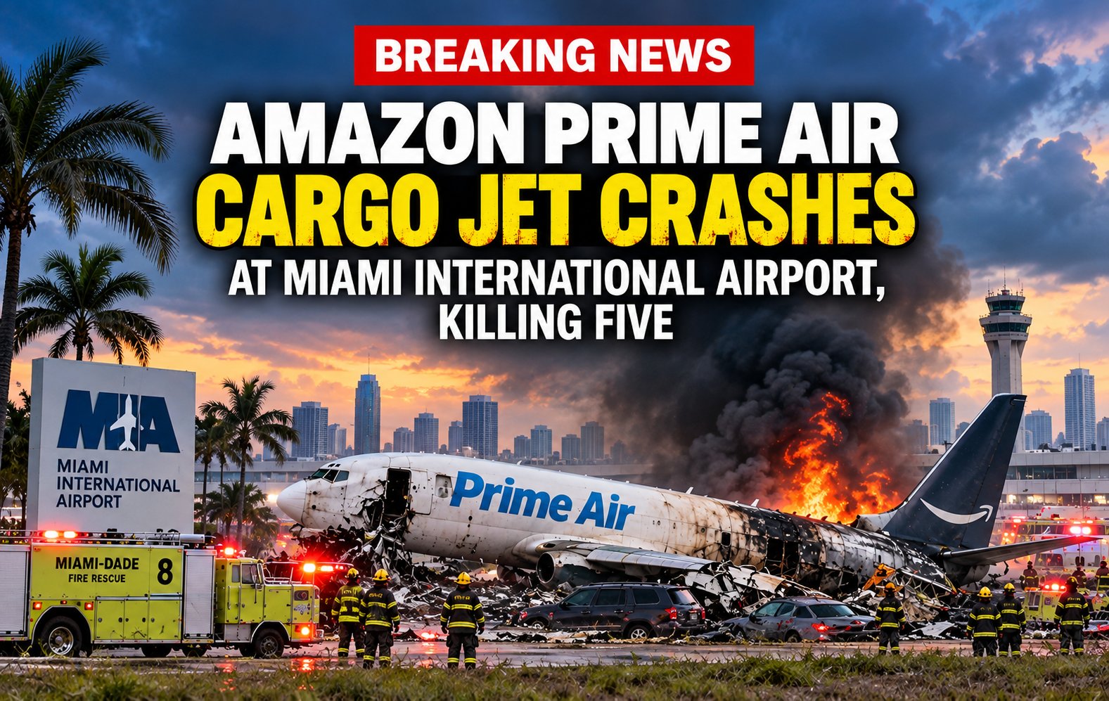 Miami Airport Prime Air Crash and Fire
