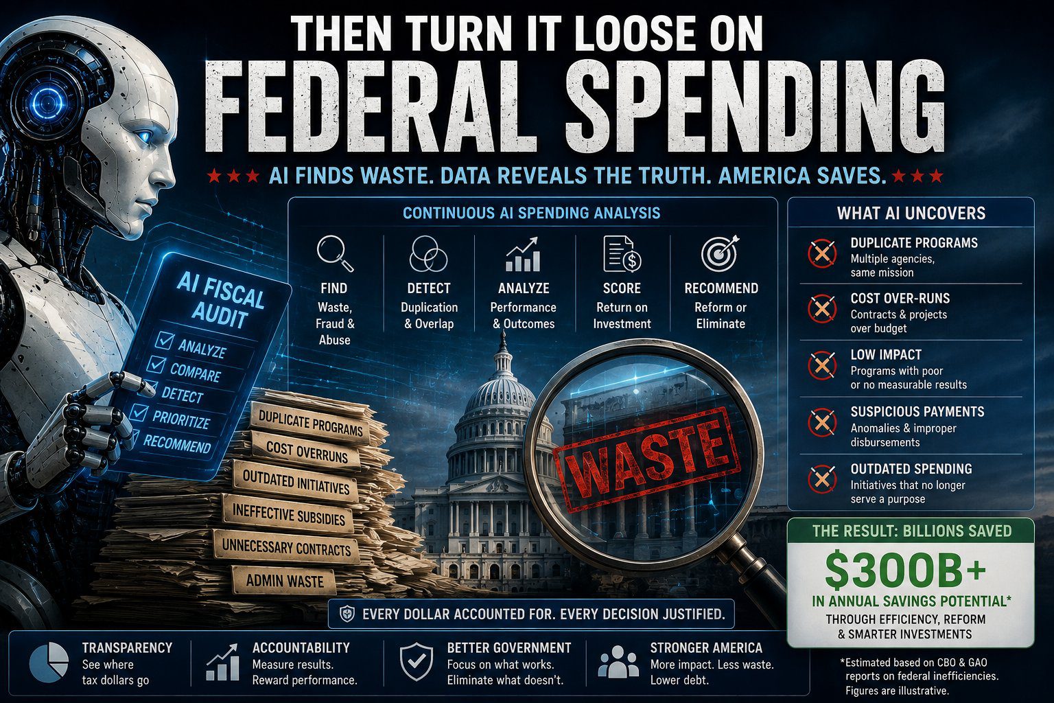 Put AI in charge of federal spending Put AI in charge of federal spending