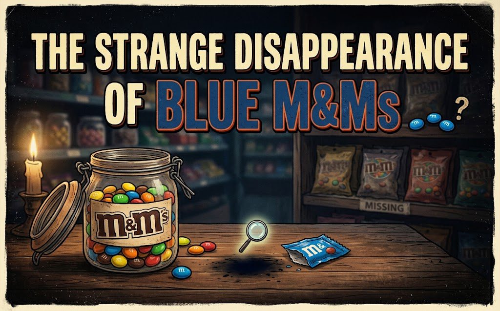 Blue and brown M&Ms