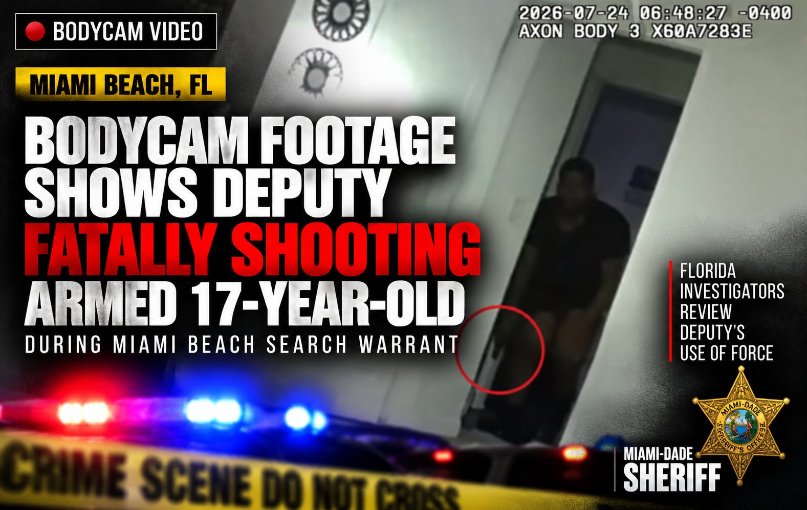Miami Police Body Cam Footage of Shooting