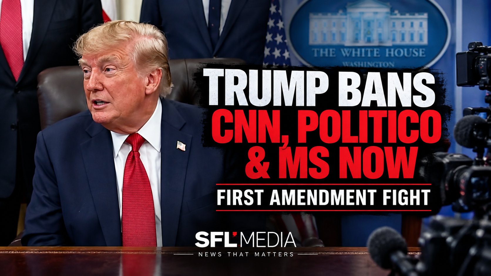 Trump kicks news out of the white house