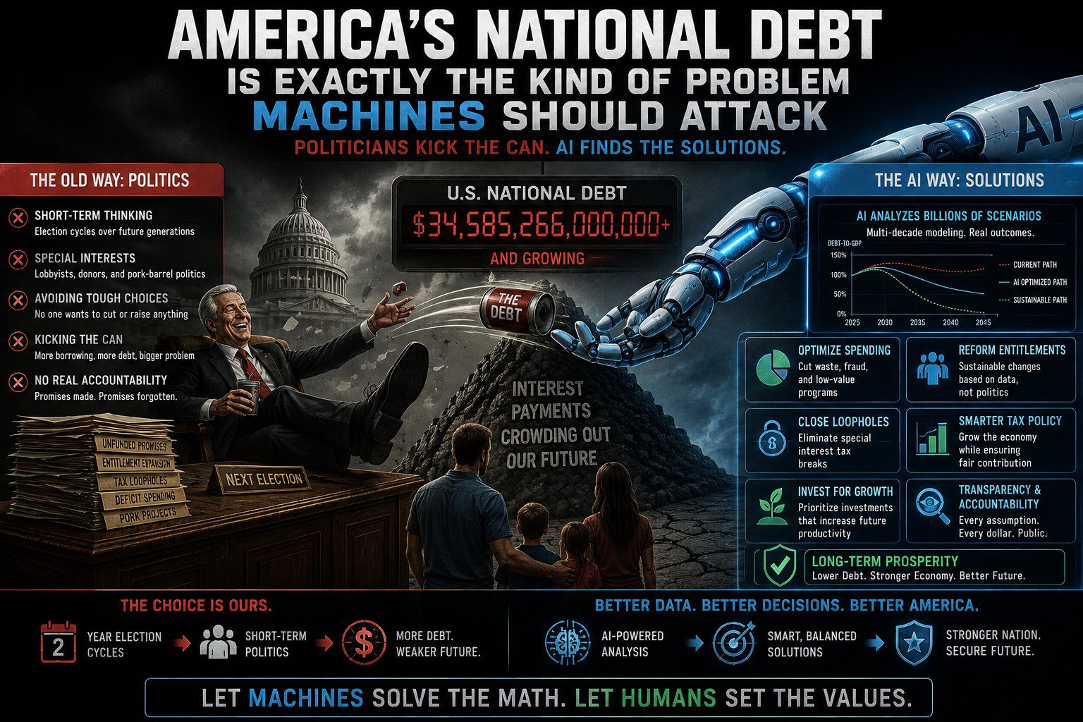 AI Can solve the us national debt 