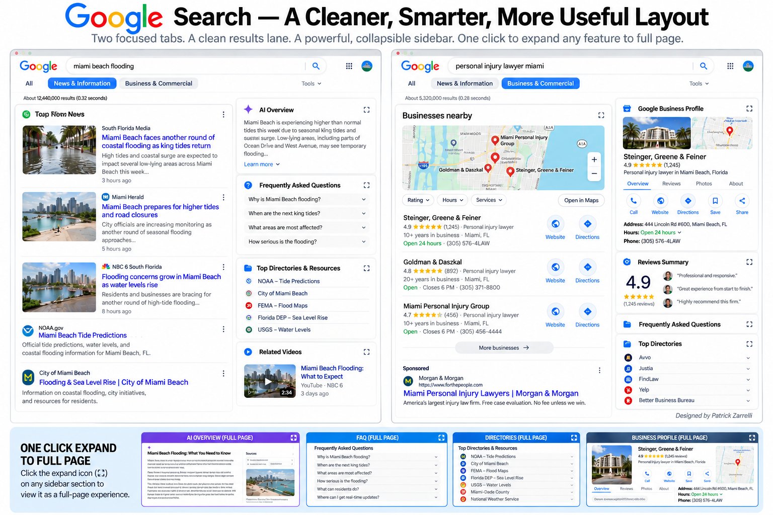 Patrick Zarrelli designed new Google layout Patrick Zarrelli designed new Google layout
