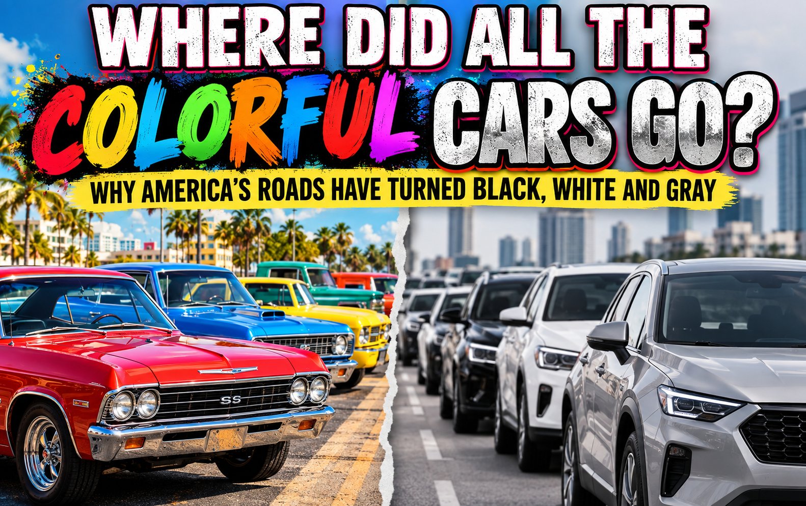 colorful cars photo