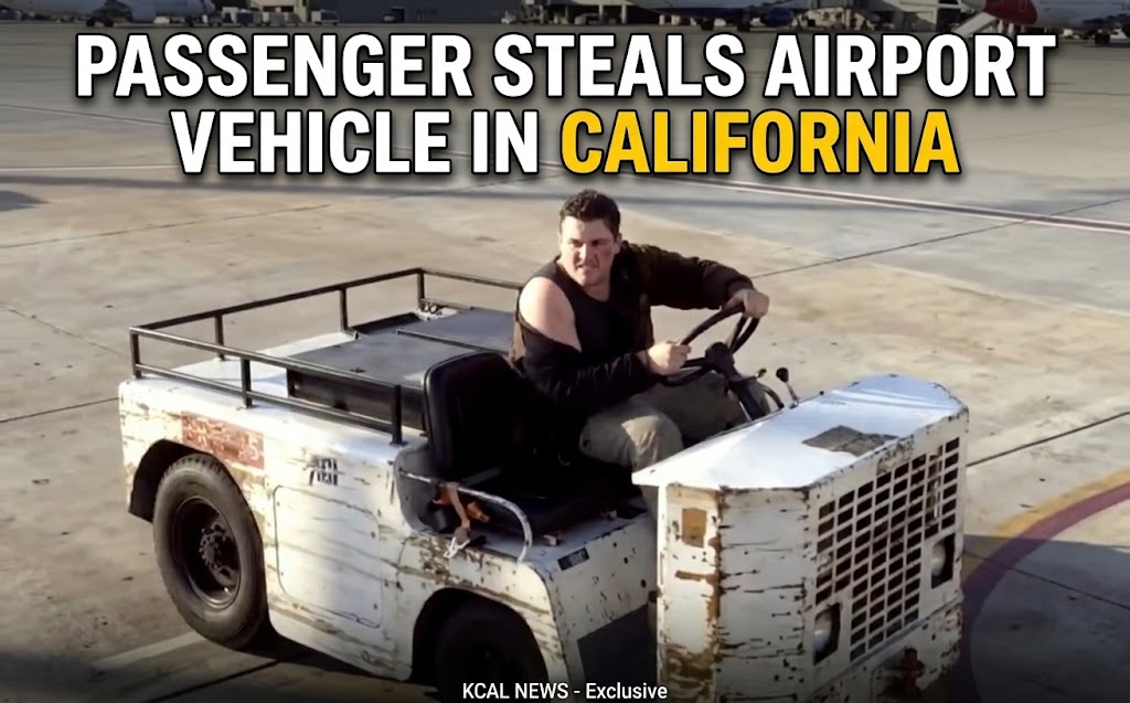Passenger steals airport vehicle