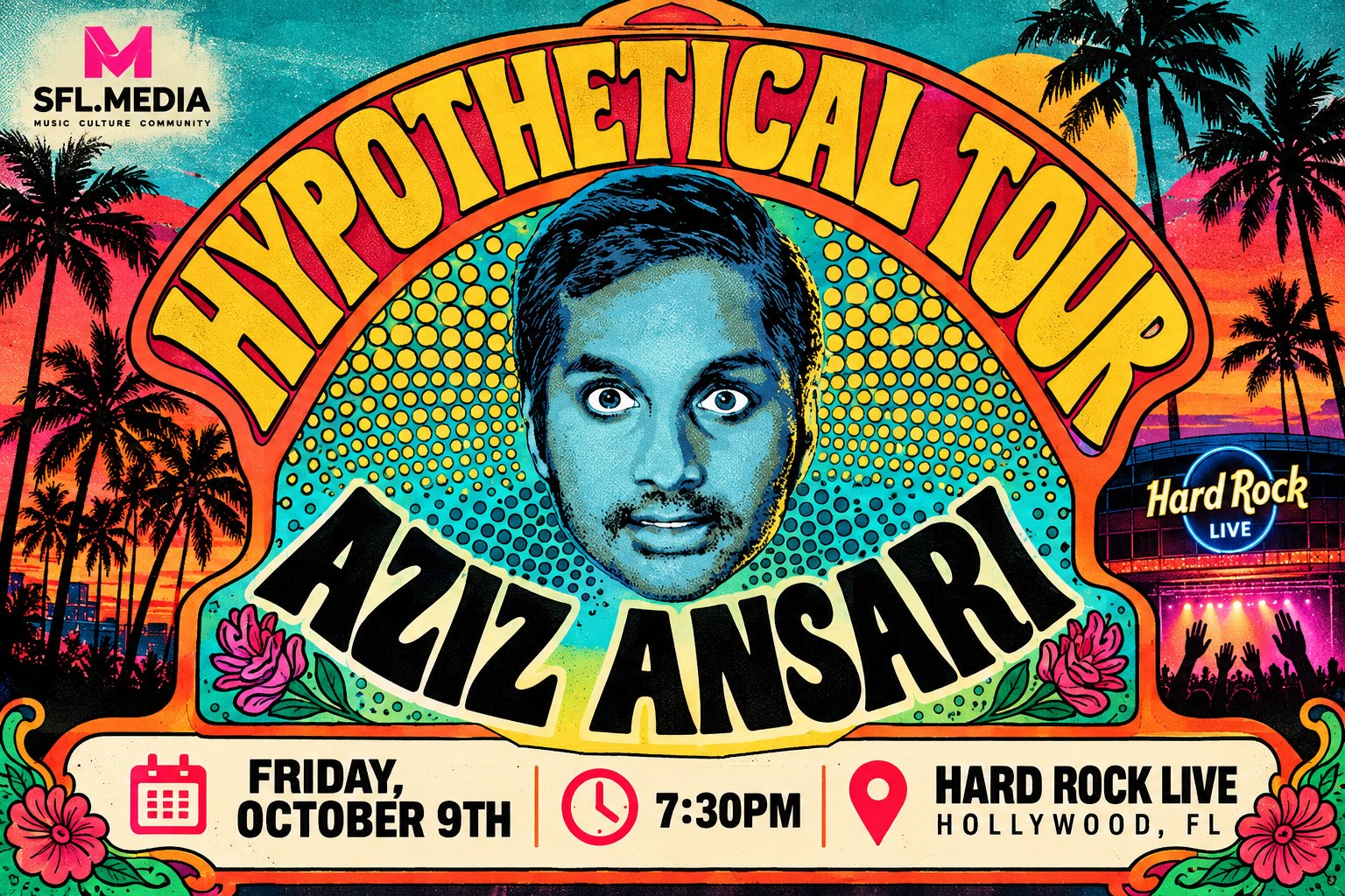 Aziz Ansari Hypothetical Tour Poster Aziz Ansari Hypothetical Tour Poster