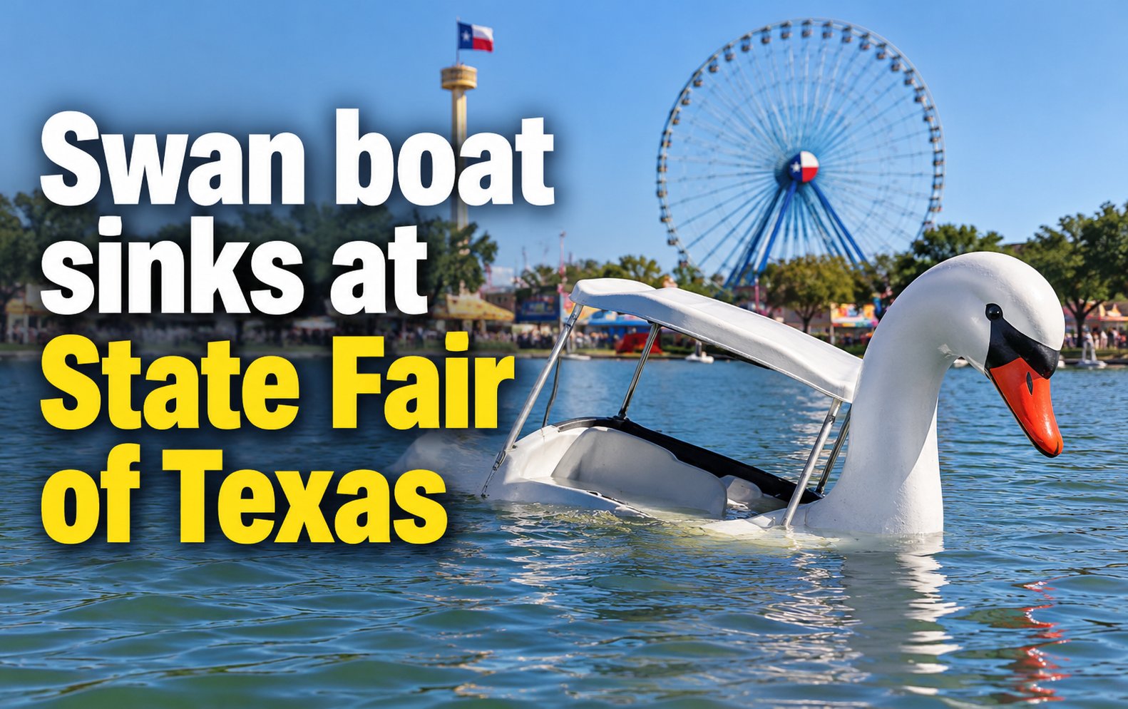 Swan boat sinks at State Fair of Texas