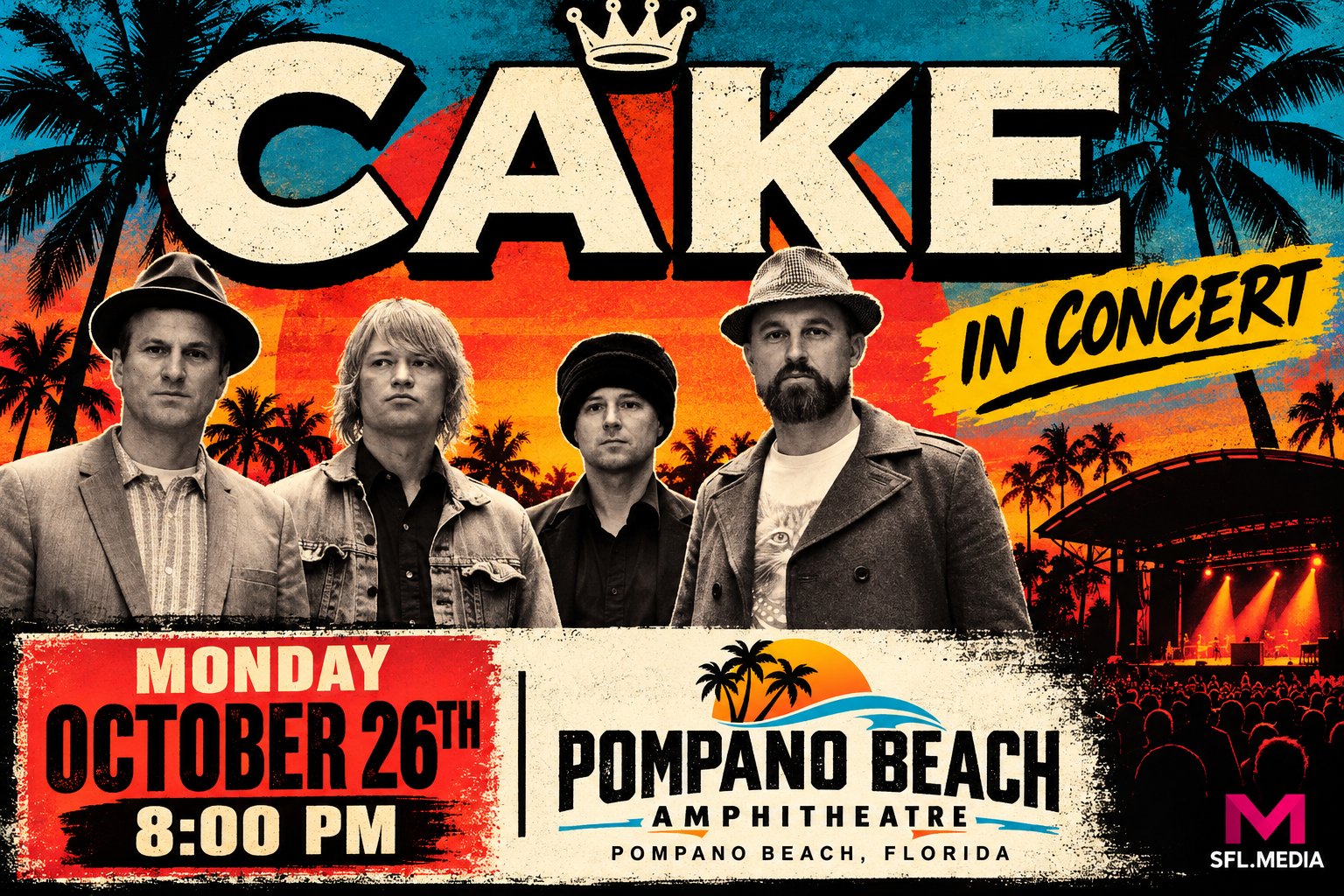 CAKE at Pompano Beach Amphitheatre CAKE at Pompano Beach Amphitheatre