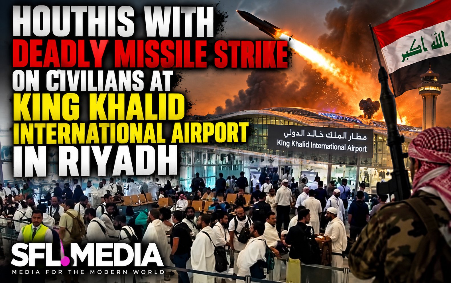 Dramatic Airport Crisis News Montage