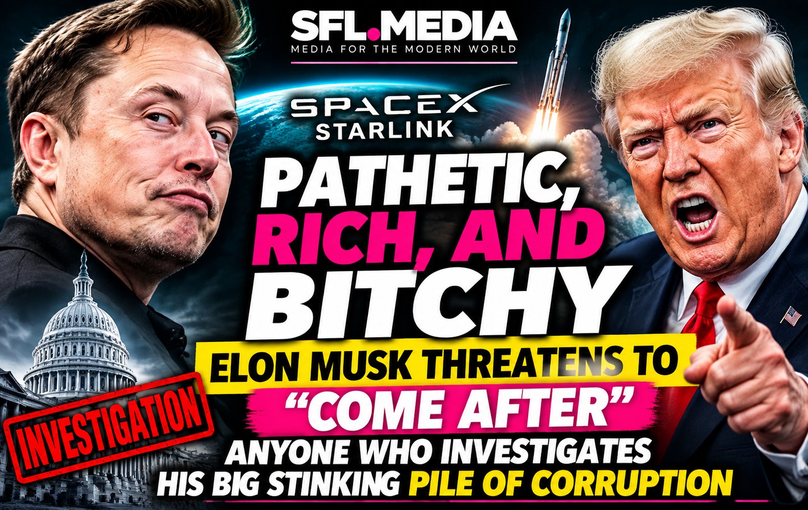 Dramatic Musk Trump Investigation Thumbnail 2