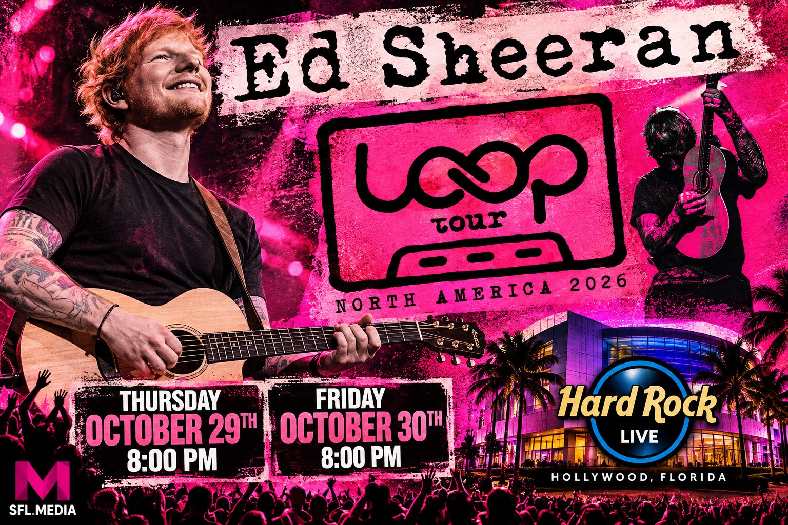 Ed Sheeran Loop Tour Poster Ed Sheeran Loop Tour Poster