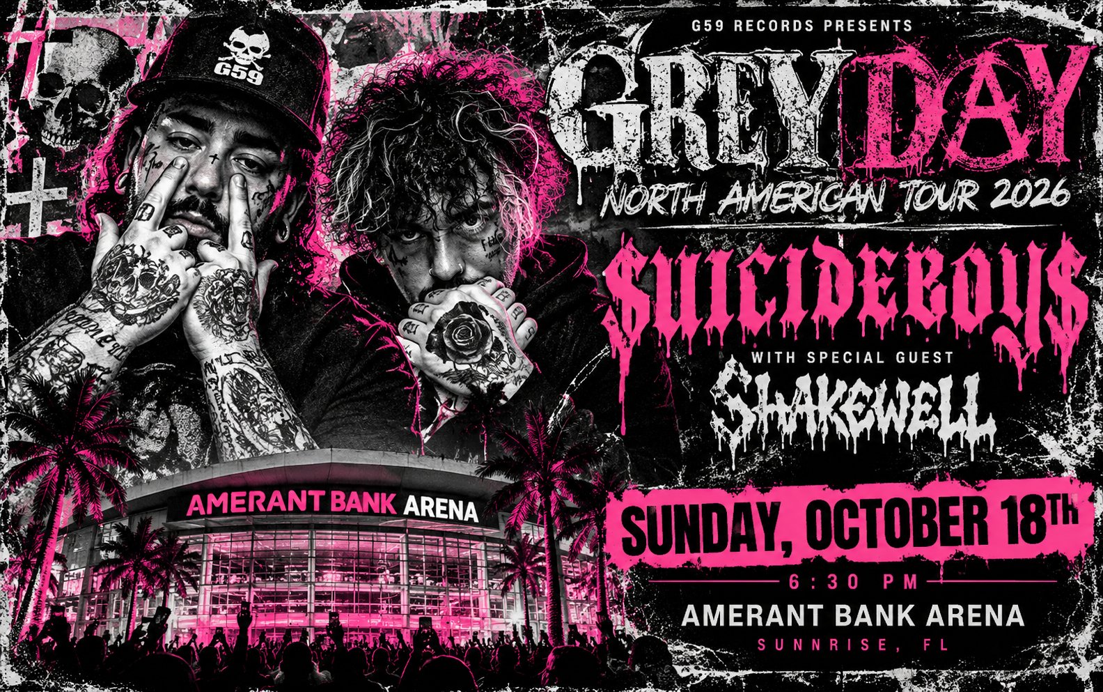 Grey Day 2026 Amerant Arena Concert Poster Grey Day 2026 Amerant Arena Concert Poster