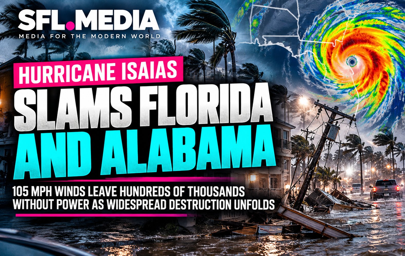 Hurricane Isaias Slams Florida and Alabama