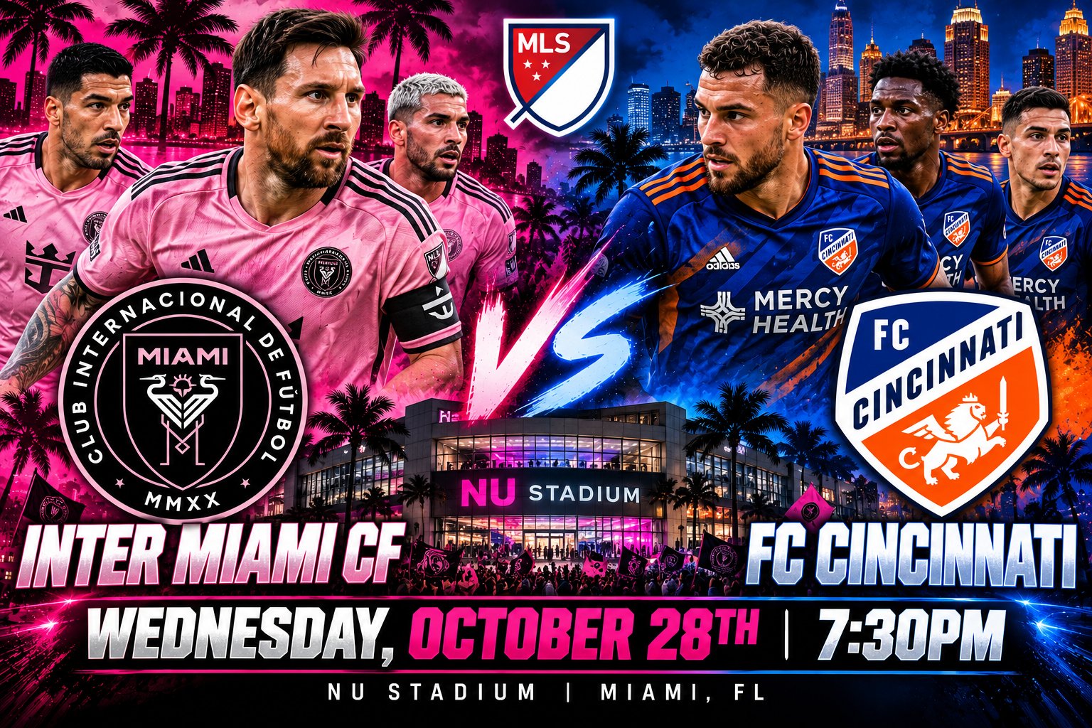 Inter Miami vs Cincinnati Neon Showdown