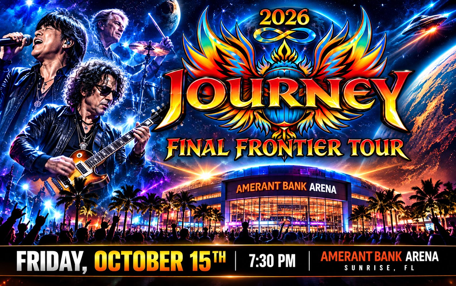 Journey Final Frontier Cosmic Concert Poster Journey Final Frontier Cosmic Concert Poster