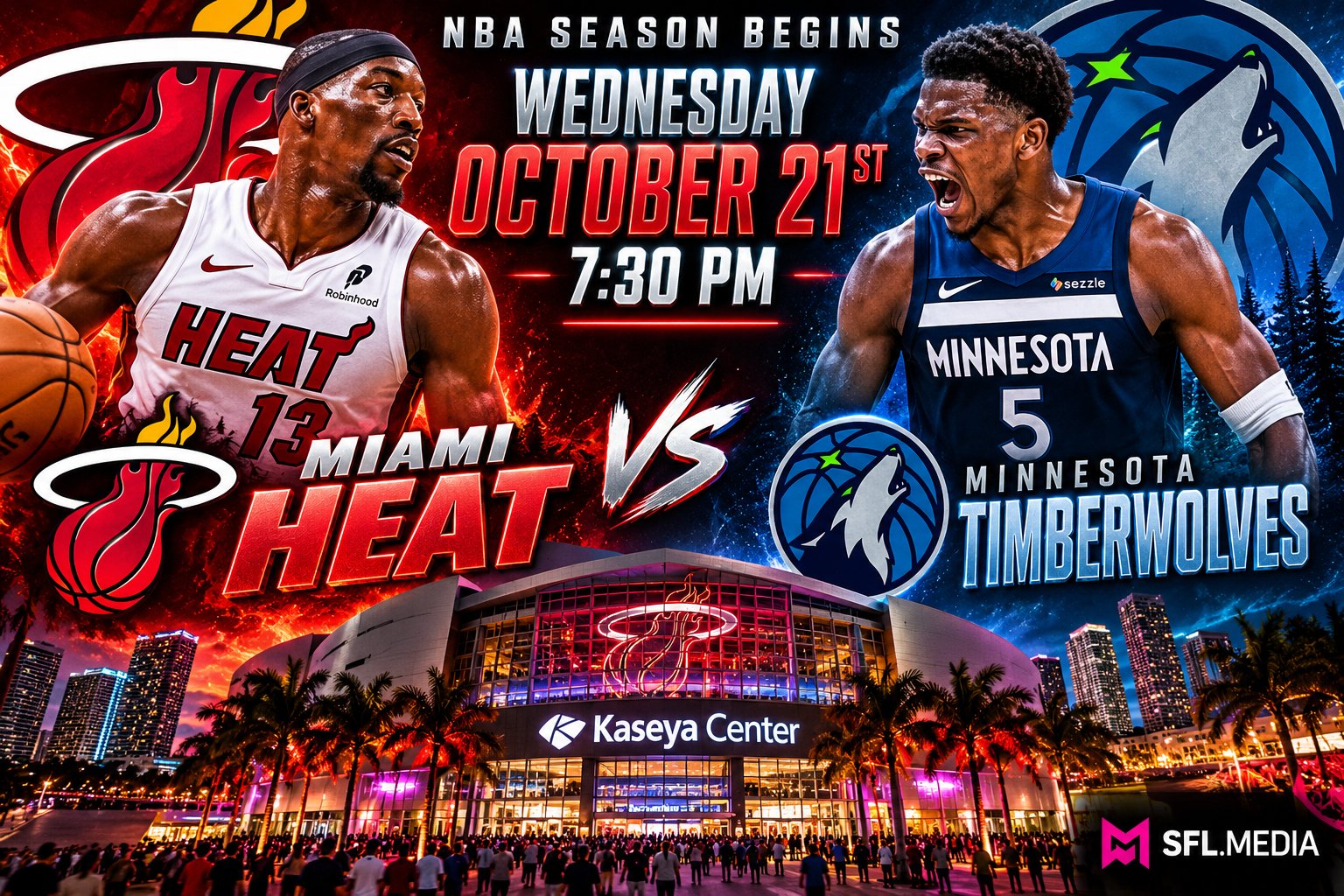 NBA Season Opener Heat vs Timberwolves