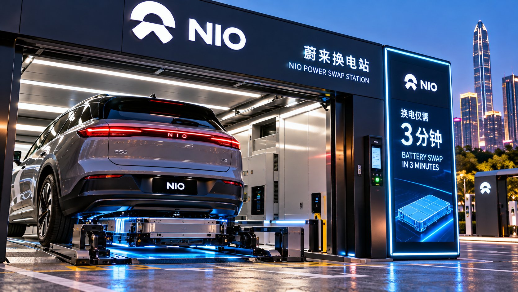 NIO Futuristic Battery Swap Station NIO Futuristic Battery Swap Station