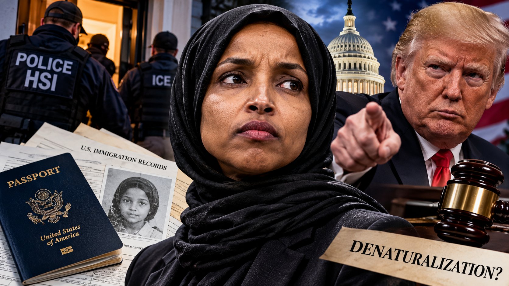 Political Investigation Passport Capitol and Gavel