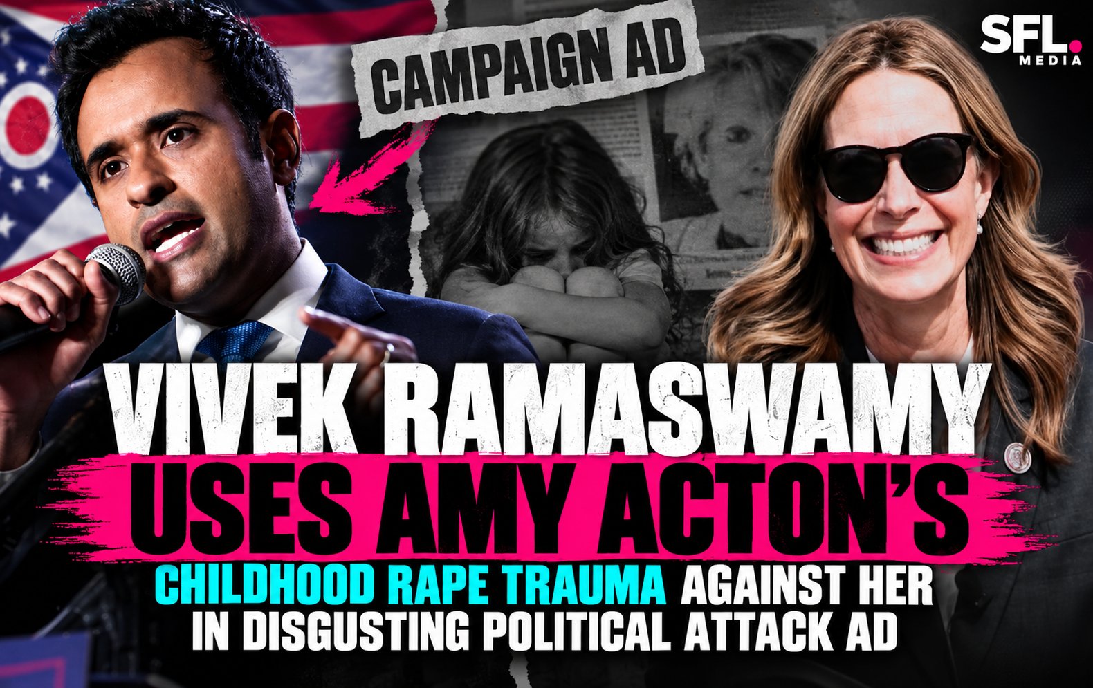 Political News Collage Campaign Ad Controversy