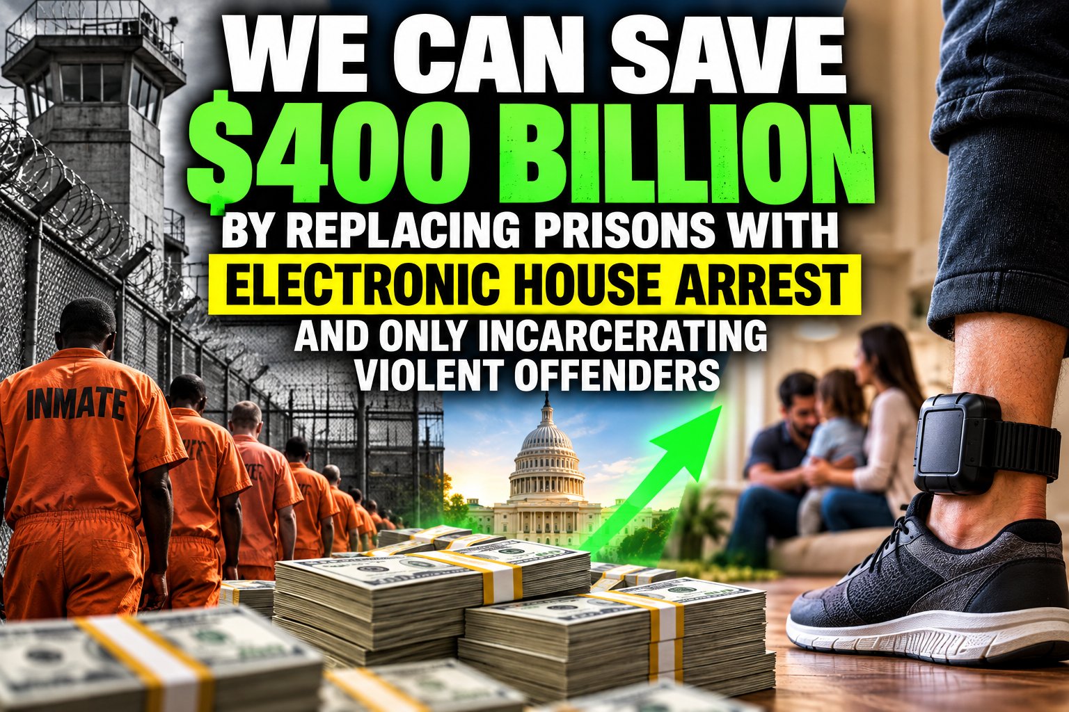 Prisons to Home Arrest $400 Billion Saved