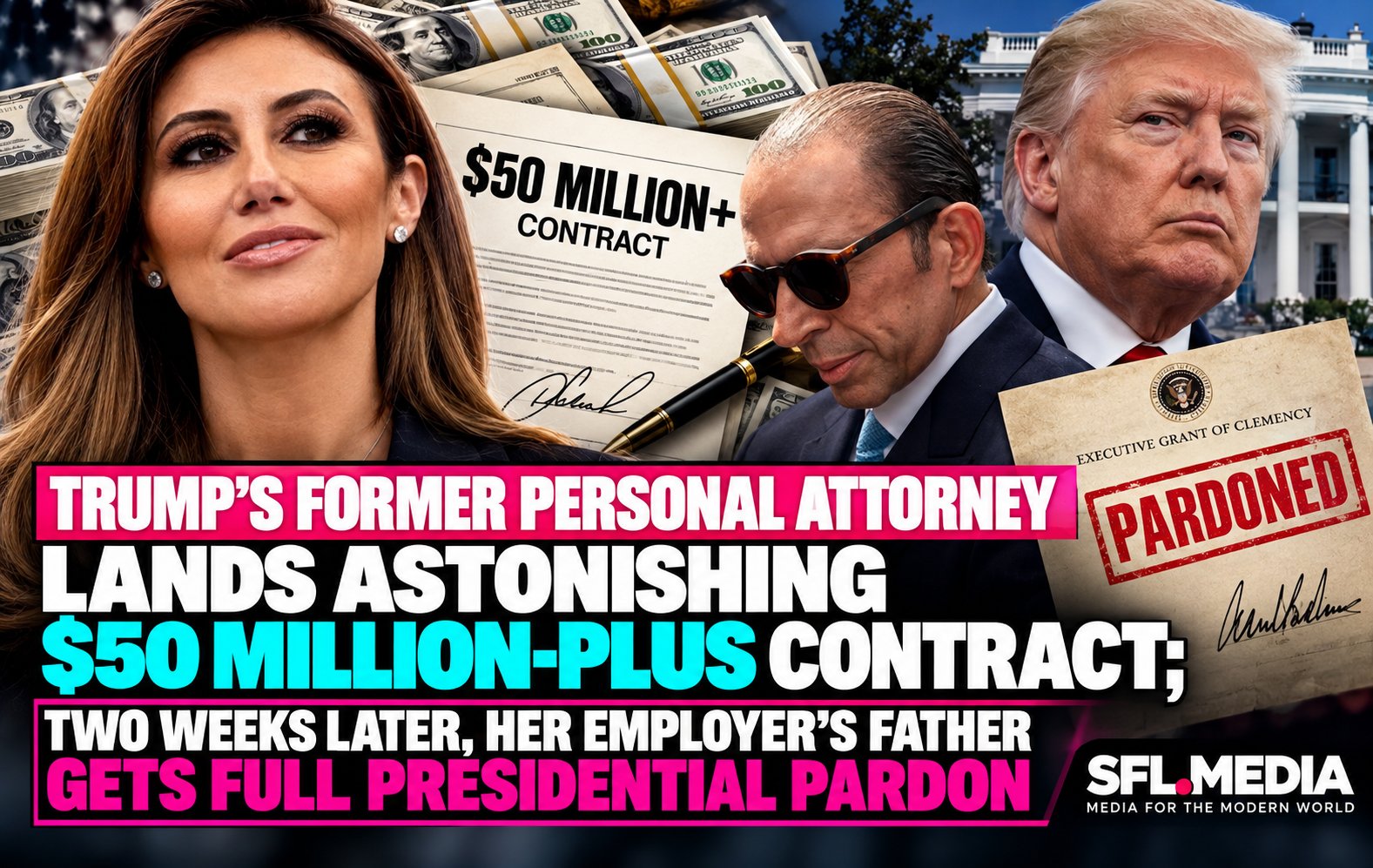 Sensational Contract and Pardon News Collage