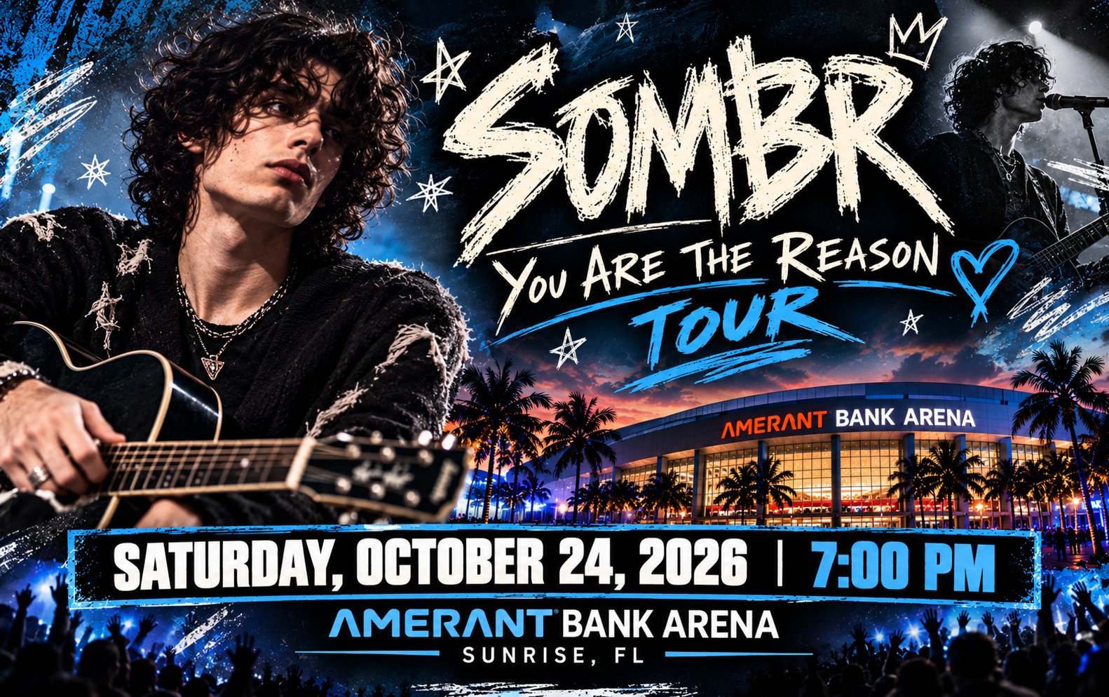 Sombr You Are the Reason Tour Poster