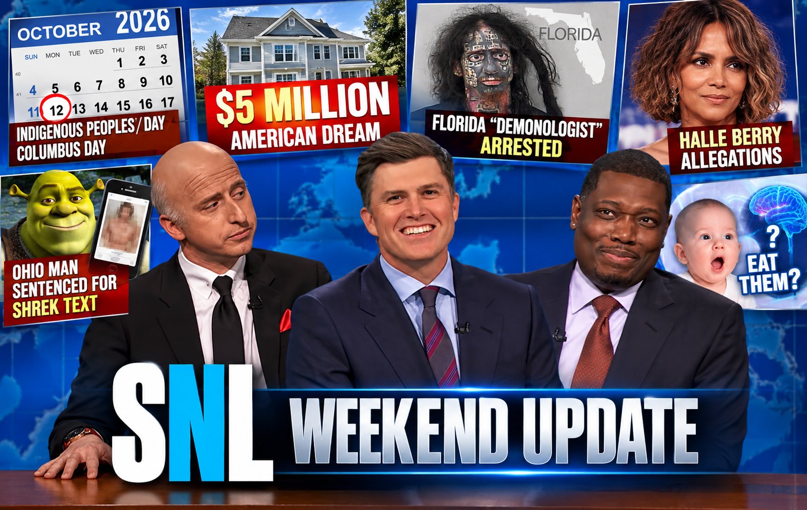 Weekend Update Newsroom Montage