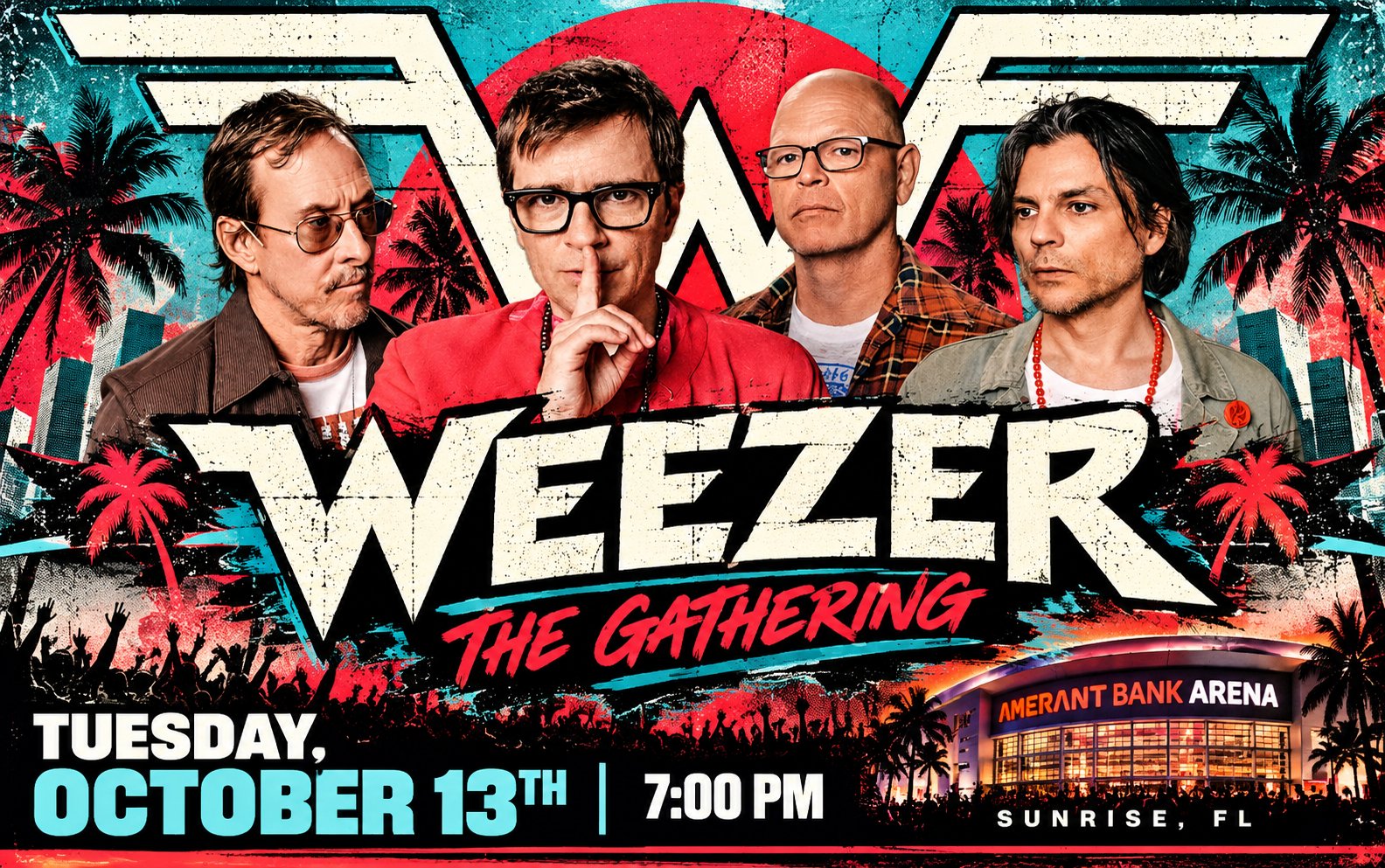 Weezer The Gathering Concert Poster Weezer The Gathering Concert Poster