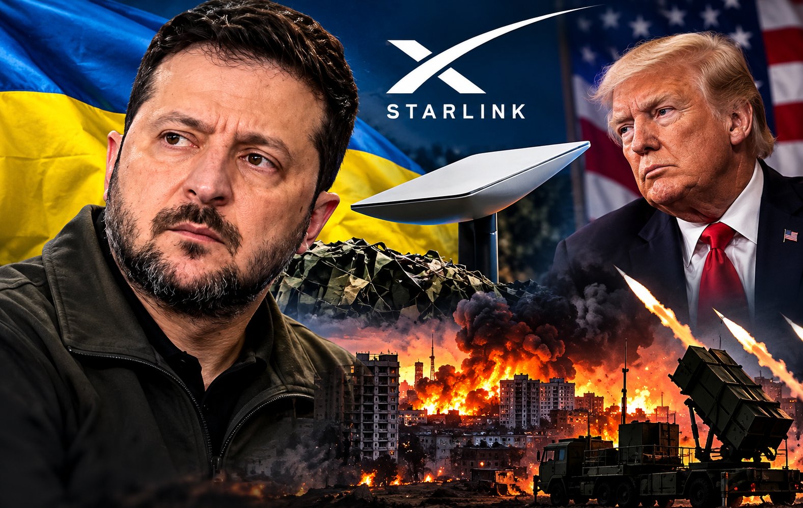 Zelensky Trump and Starlink in Crisis